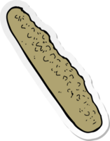 klistermärke av en tecknad baguette png