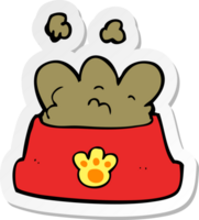 sticker of a cartoon dog food png