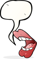 cartoon mouth with speech bubble png