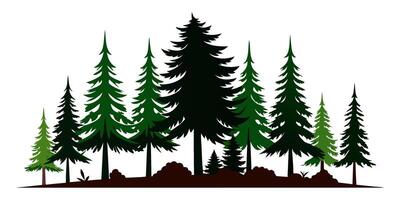 Pine Tree Forest Silhouette vector