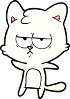 gelangweilte Cartoon-Katze png