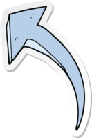 sticker of a cartoon arrow png