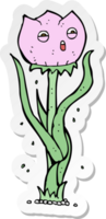 sticker of a cartoon flower png