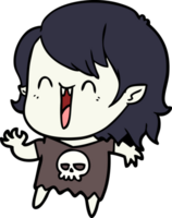 cute cartoon happy vampire girl png