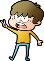 worried cartoon boy png