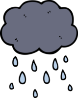 nuvem de desenho animado chovendo png
