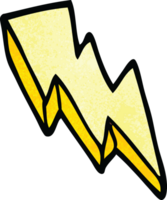 cartoon doodle lightning bolt png