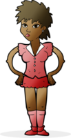 cartoon woman with hands on hips png