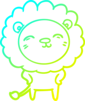 freddo pendenza linea disegno di un' cartone animato Leone png