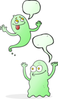 hand drawn speech bubble cartoon ghosts png