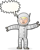 cartoon space man with speech bubble png