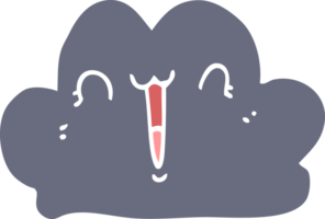 nuage de dessin animé mignon style couleur plat png