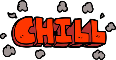 cartoon doodle chill symbol png