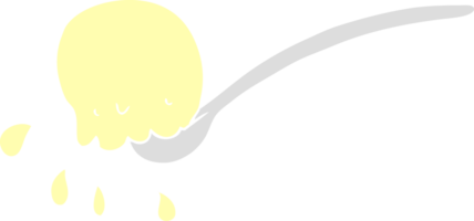 flat color illustration of scoop of icecream png