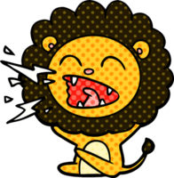 dessin animé lion rugissant png