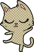 gato de desenho animado calmo png