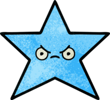 retro grunge texture cartoon of a star fish png