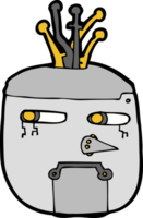cabeça de robô de desenho animado png