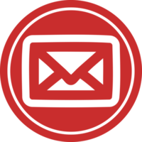 envelope letter circular icon symbol png