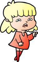 cartoon worried woman png