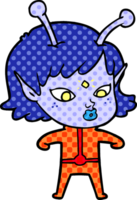 hübsches Cartoon-Alien-Mädchen png