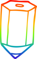 rainbow gradient line drawing of a cartoon colored pencil png