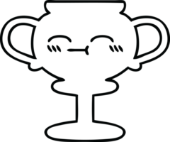 line drawing cartoon of a trophy png