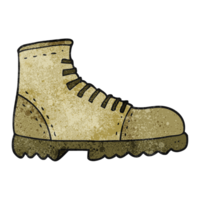 hand textured cartoon boot png