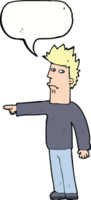 cartoon man pointing with speech bubble png