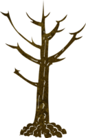 árbol desnudo de dibujos animados png