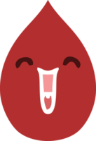 hand drawn quirky cartoon emotional blood drop png