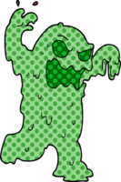 tecknad doodle slime monster png