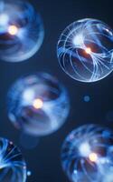 Physics quantum and scientific background, 3d rendering. photo