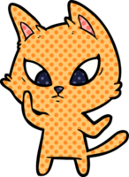 gato de desenho animado confuso png