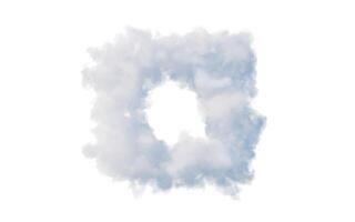 Isolated soft cloud, 3d rendering. photo