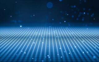 Digital space with glowing lines, 3d rendering. photo