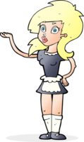 cartoon pretty waitress png