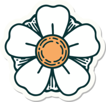 sticker of tattoo in traditional style of a flower png