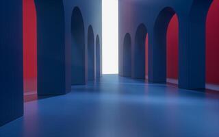Abstract geometric interior structure, 3d rendering. photo