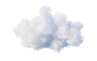 Isolated soft cloud, 3d rendering. photo