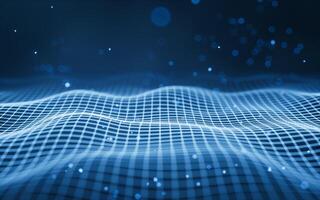 Digital space with glowing lines, 3d rendering. photo