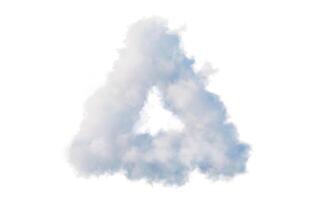 Isolated soft cloud, 3d rendering. photo