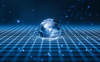 Physics quantum and scientific background, 3d rendering. photo