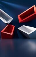Abstract geometric interior structure, 3d rendering. photo