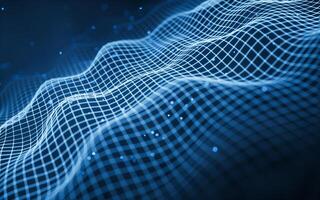 Digital space with glowing lines, 3d rendering. photo