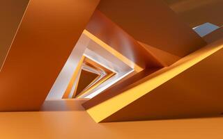 Abstract geometric interior structure, 3d rendering. photo