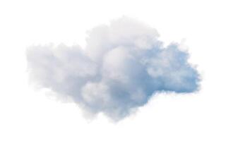 Isolated soft cloud, 3d rendering. photo