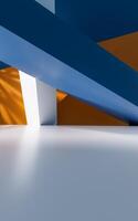 Abstract geometric interior structure, 3d rendering. photo