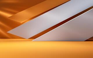 Abstract geometric interior structure, 3d rendering. photo