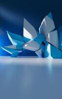 Abstract geometric interior structure, 3d rendering. photo